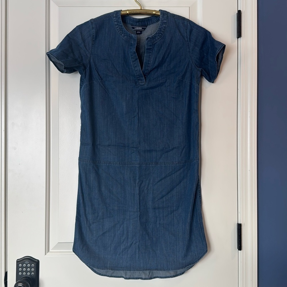 Lands End denim dress size 2